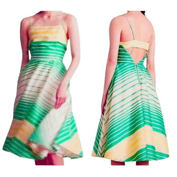 $198 Anthropologie Maxi Dress Petite 12 PL Tracy Reese Cut Outs Tulle Underskirt - Picture 3 of 15